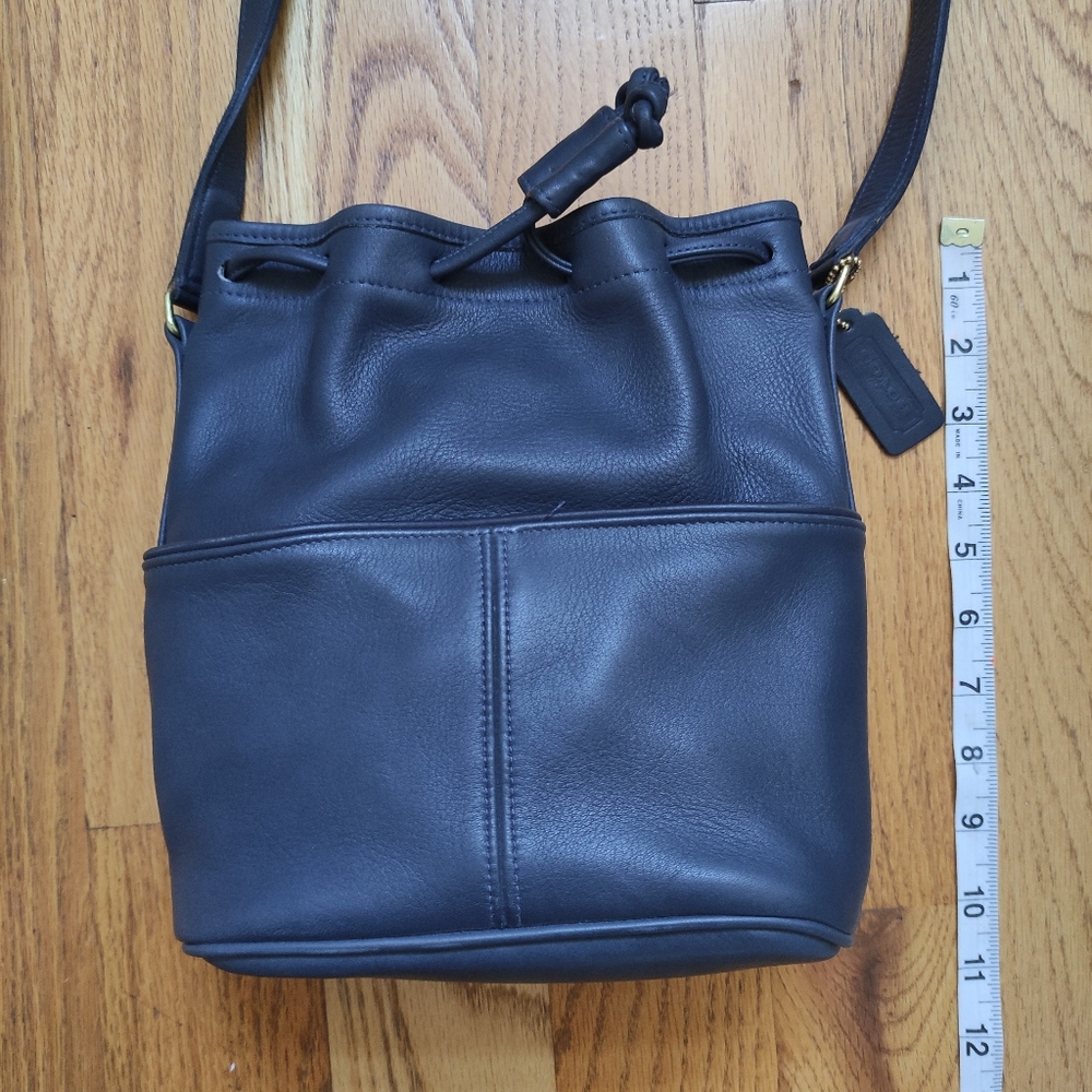 1980s Vintage Coach Crossbody Bag Blue